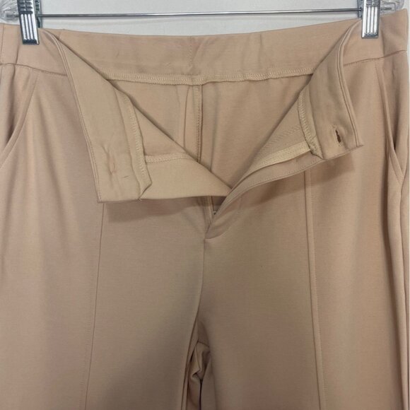 Wide Leg Pants Womens XL Beige Front Slits New WOT - Picture 5 of 8